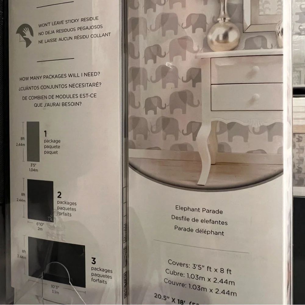 Elephant nursery wallpaper